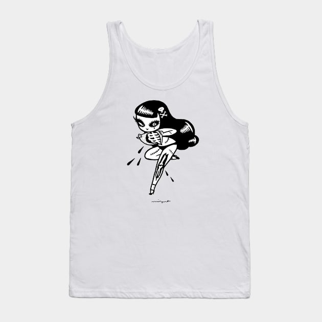 Undead Girl White Tank Top by MiznaWada